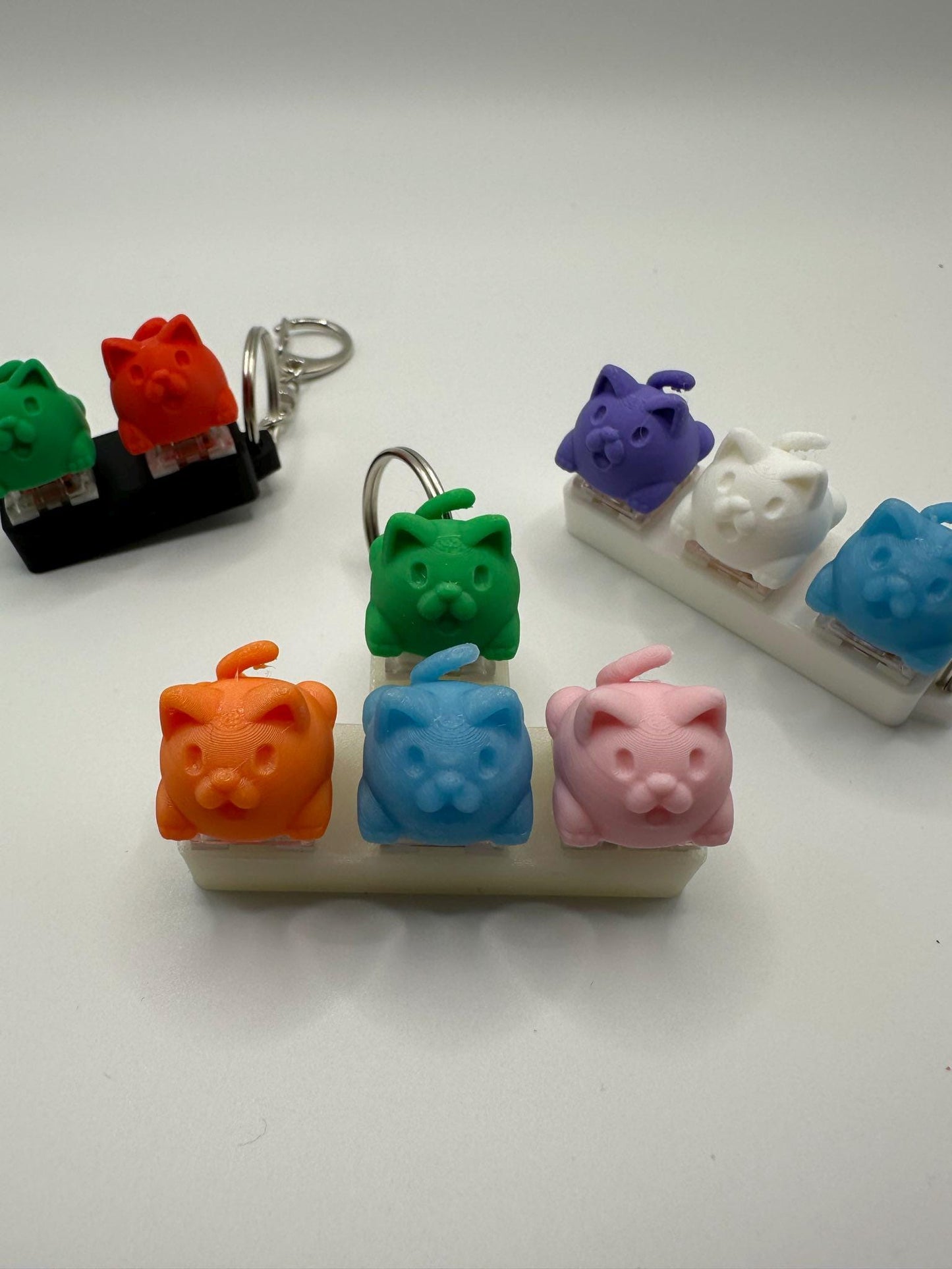 Adorable Keycap Fidget Keychains - Set of 3 Clicky Keyboard Fidgets