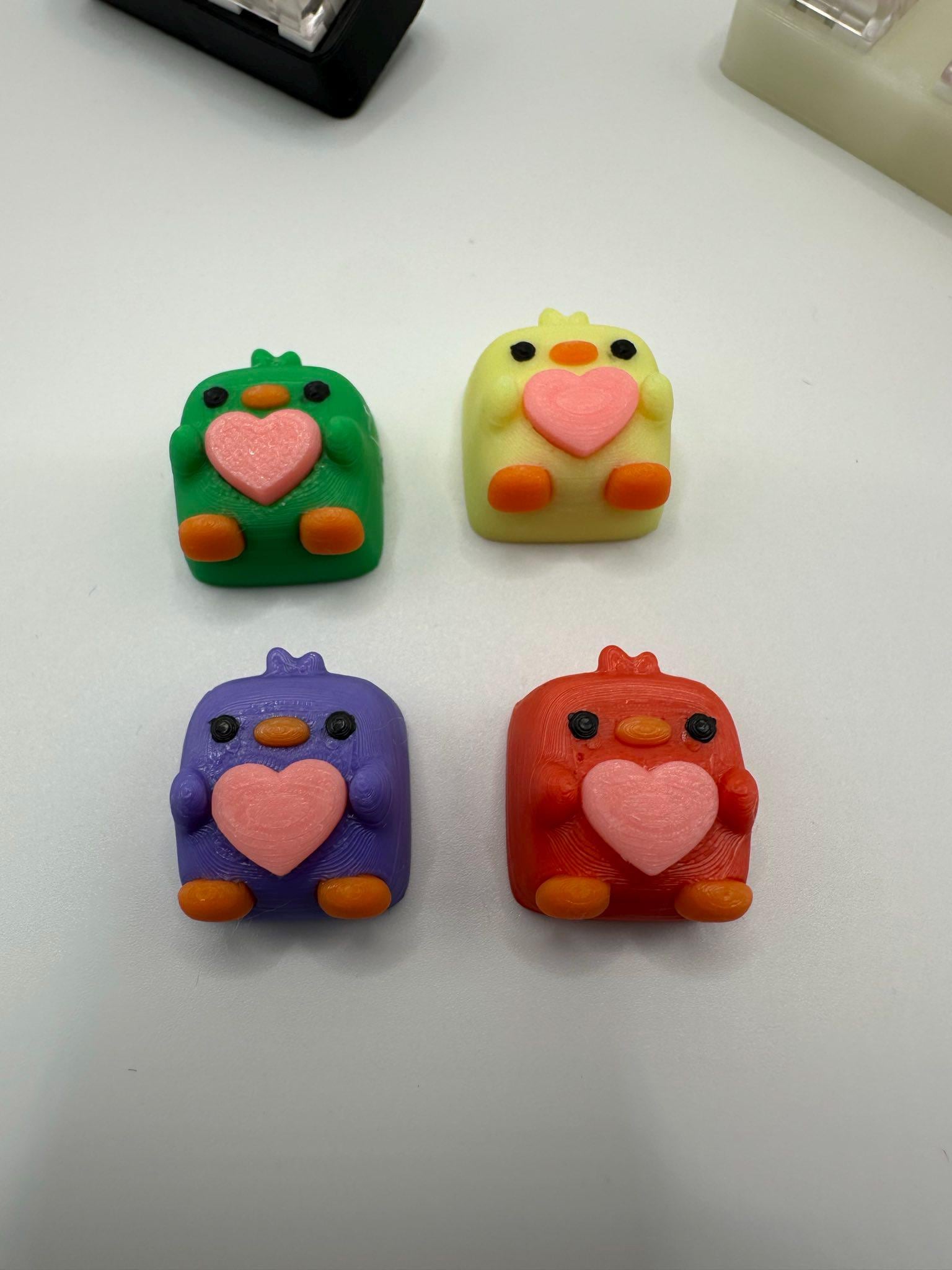 Adorable Keycap Fidget Keychains - Set of 3 Clicky Keyboard Fidgets