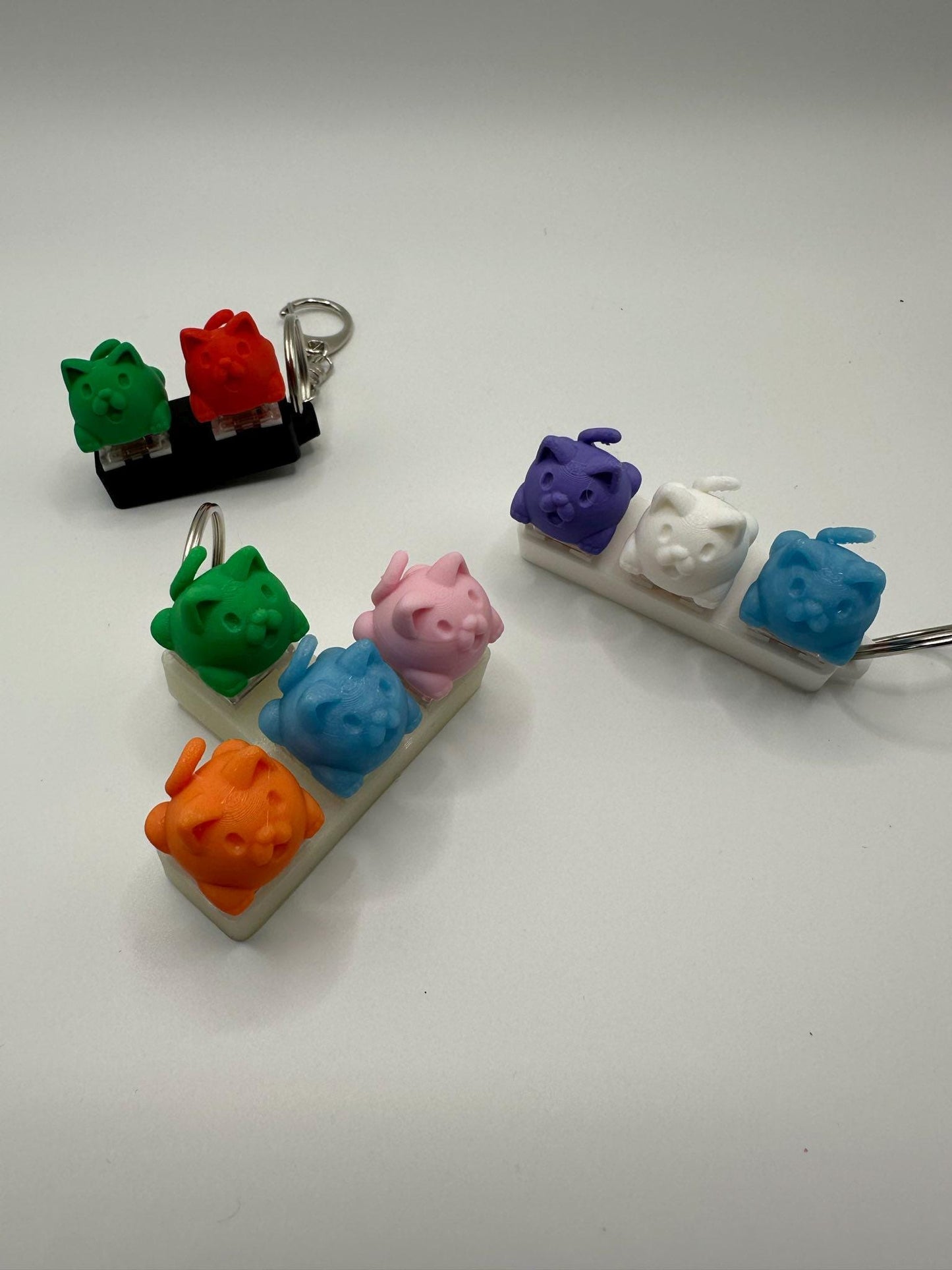 Adorable Keycap Fidget Keychains - Set of 3 Clicky Keyboard Fidgets